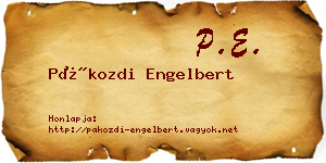 Pákozdi Engelbert névjegykártya